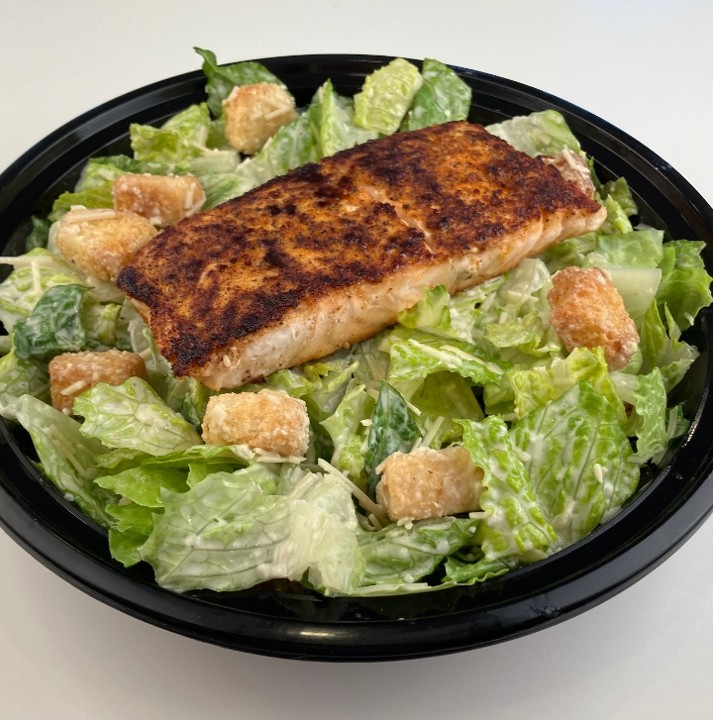 Large Caesar Salad w/ Seared Salmon