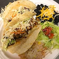 Baja Salsa Beef TACO PLATE gets THREE Tacos