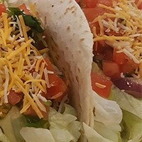 Baja Salsa Pork Taco PLATE GETS THREE TACOS