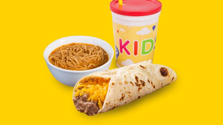 Kids Bean & Cheese Taco w/ Fideo