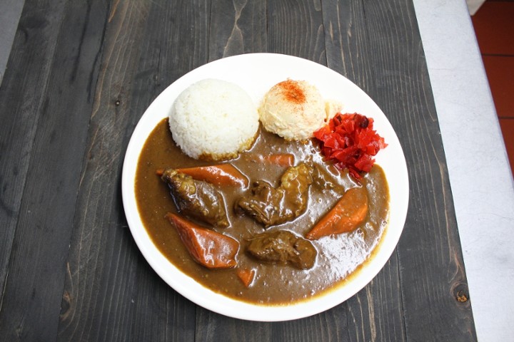 No Worry Beef Curry Platter