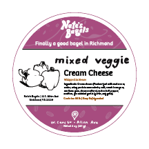 Tub Mixed Veggie Cream Cheese