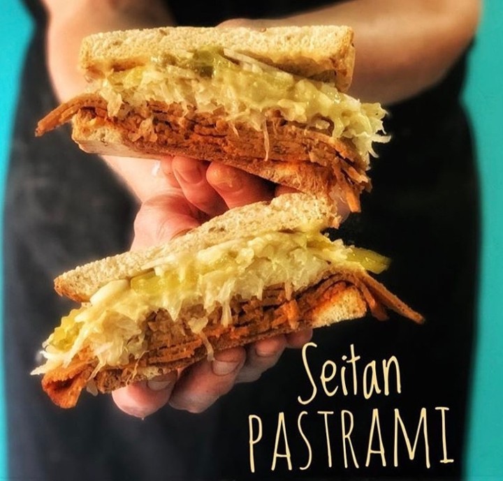 Seitan Pastrami Sandwich