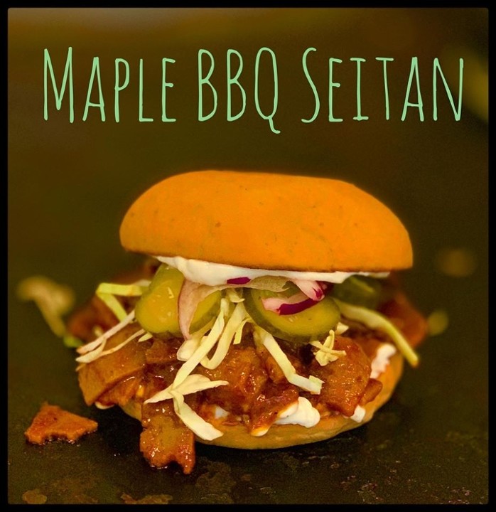 Maple BBQ Seitan Sandwich