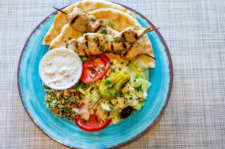 Chicken Souvlaki Plate