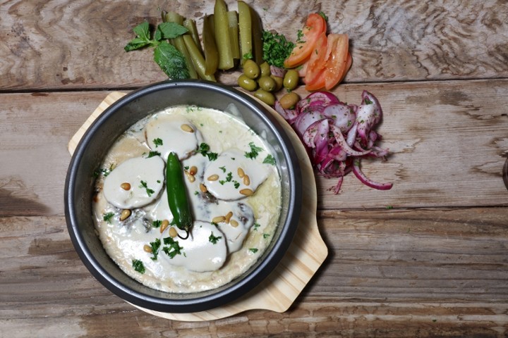 KEFTA CASSEROLE IN TAHINI SAUCE