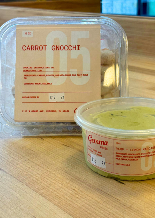 05 Carrot Gnocchi with Ramp, Lemon and Mascarpone - kit for 2