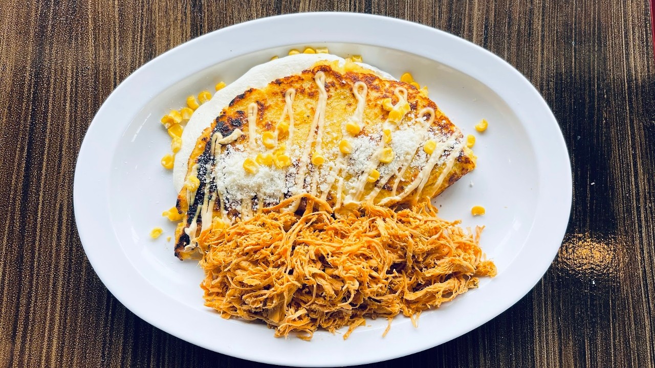 Cachapa Shredded Chicken and Cheese