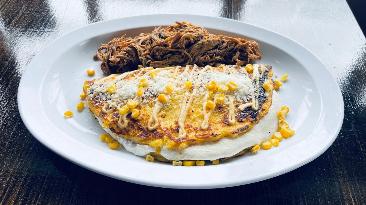 Cachapa Shredded Beef and Cheese
