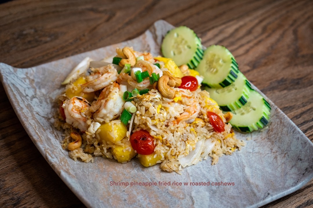 Chicken & Shrimp Pineapple Fried Rice w/ Roasted Cashews full tray