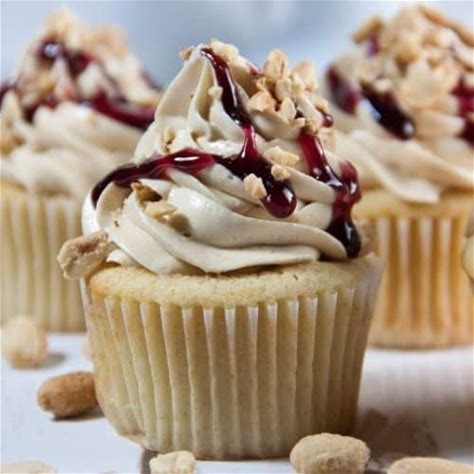 Peanut Butter & Jelly (Vanilla) Cupcake