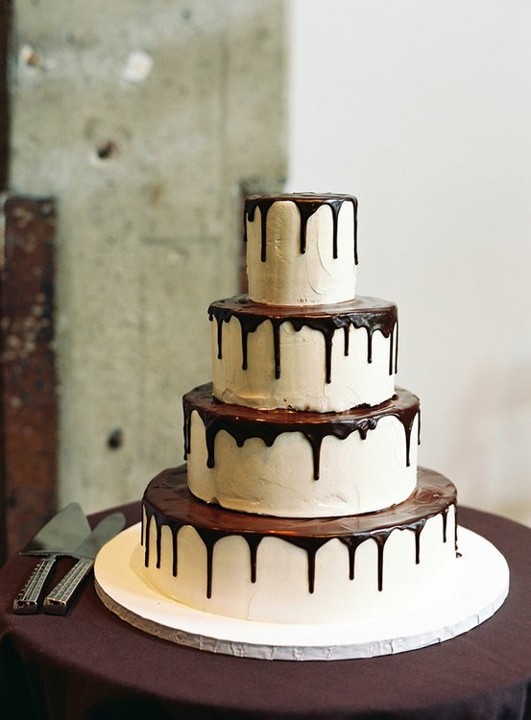 Chocolate Drip Wedding Cake