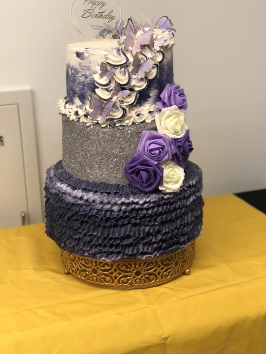 Purple Passion Wedding Cake