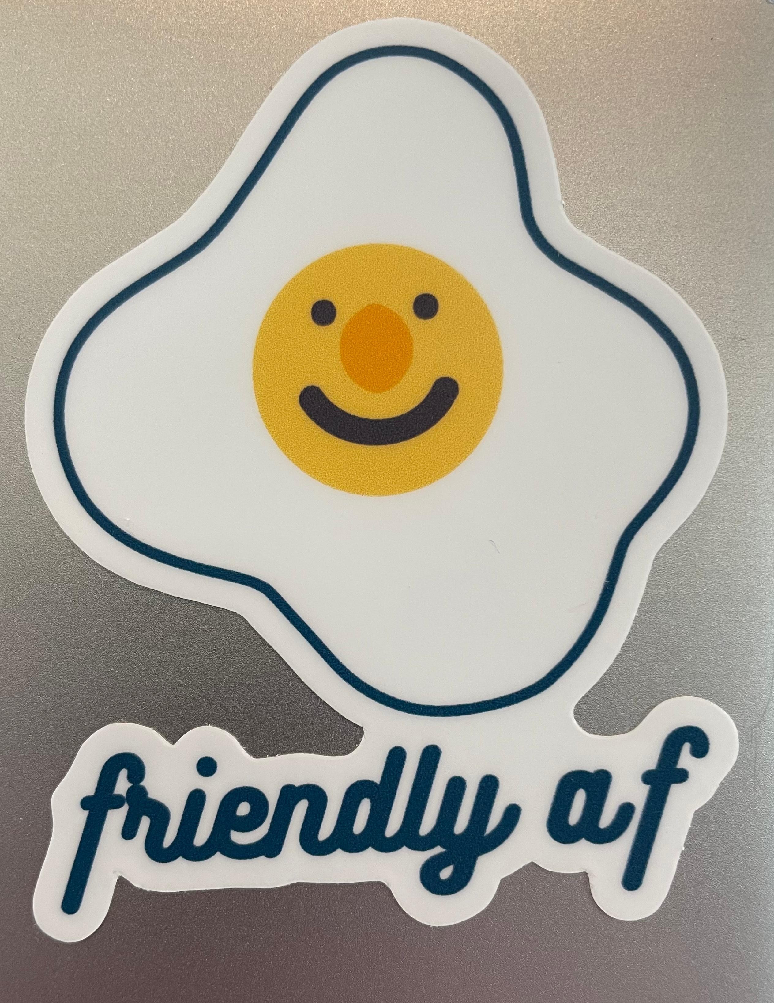 Eggbert Friendly AF Sticker
