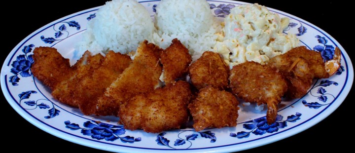 Katsu Chicken & Shrimp Plate