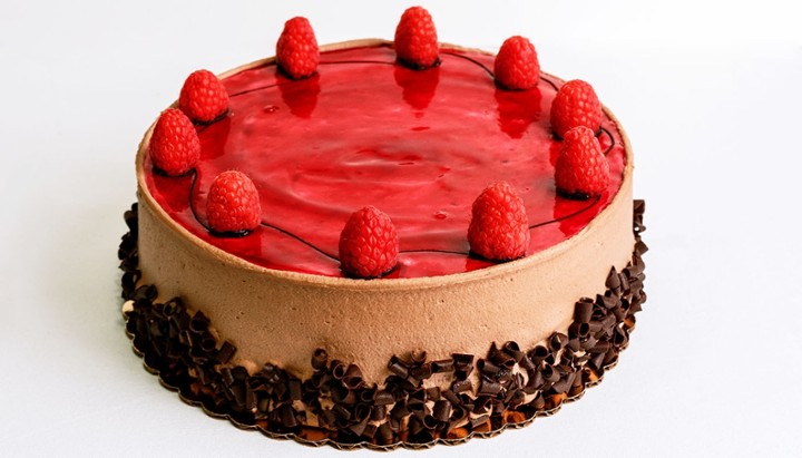 Chocolate Raspberry Mousse Cake 9"