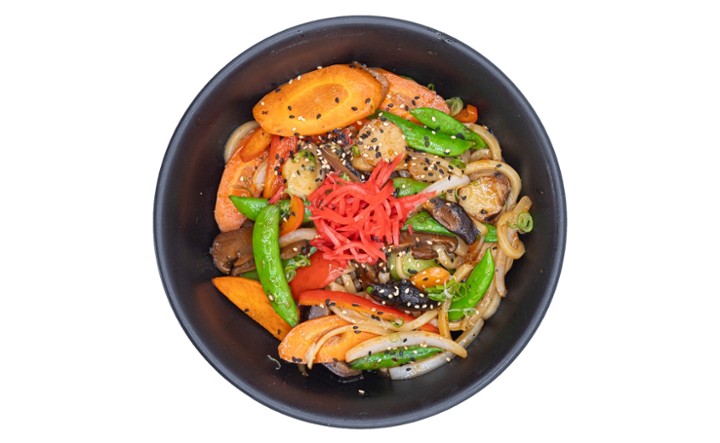 Veggie yakiudon noodles