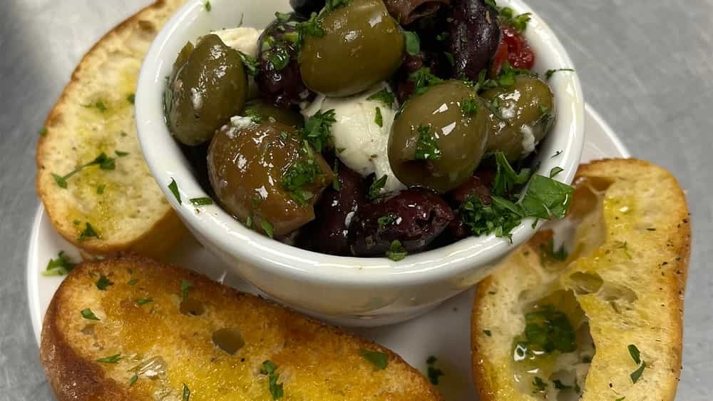 Marinated Olives and Cheese