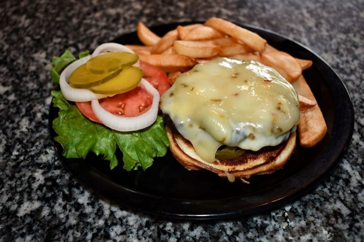 12oz Jalapeno Pepper Jack Cheeseburger