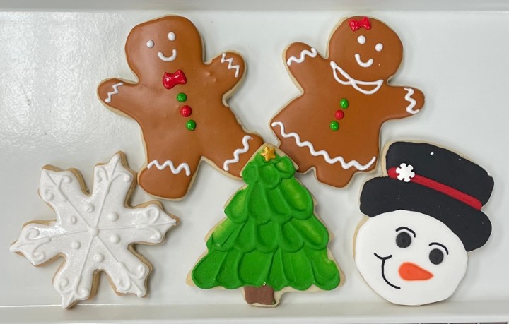 5 pack Of Christmas Sugar Cookies