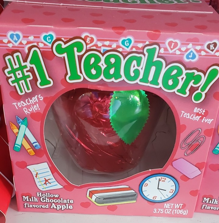 #1 Teacher Chocolate Apple