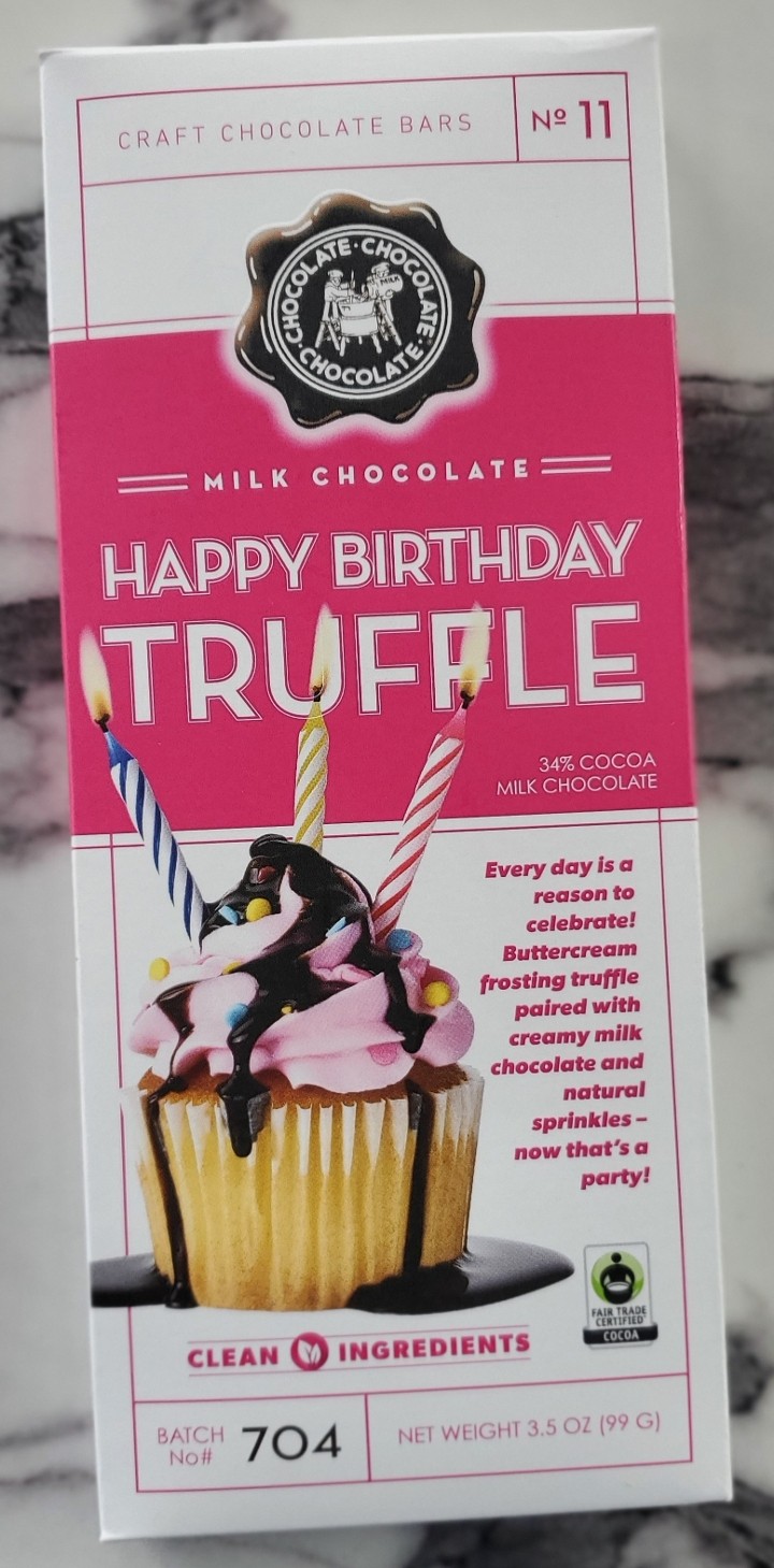 3C Happy Birthday Truffle Milk Chocolate