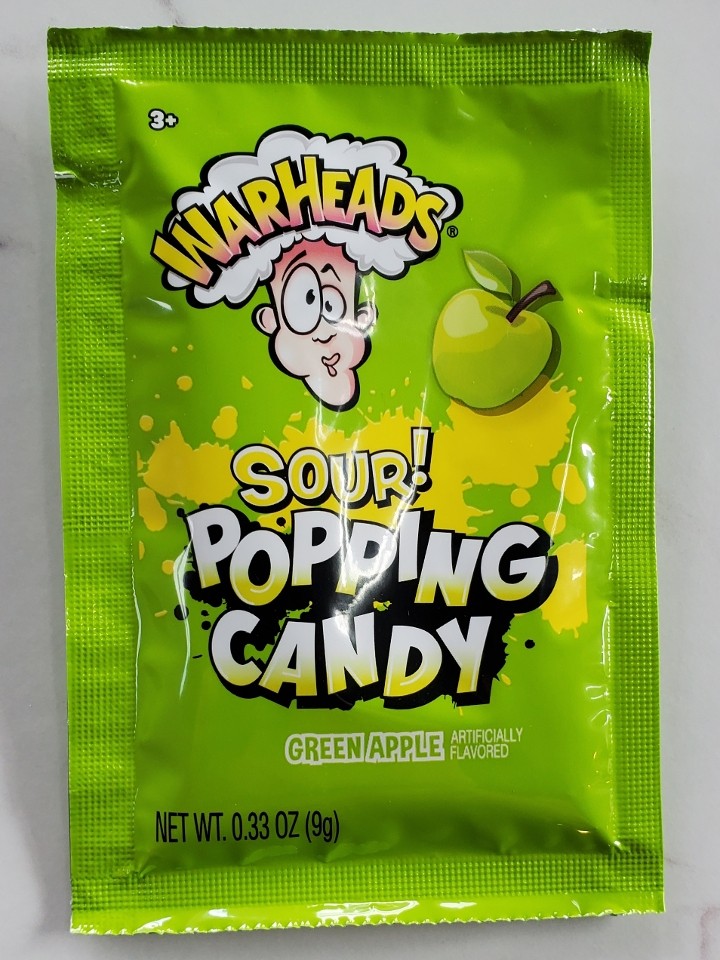 Warheads Sour Popping Candy Apple