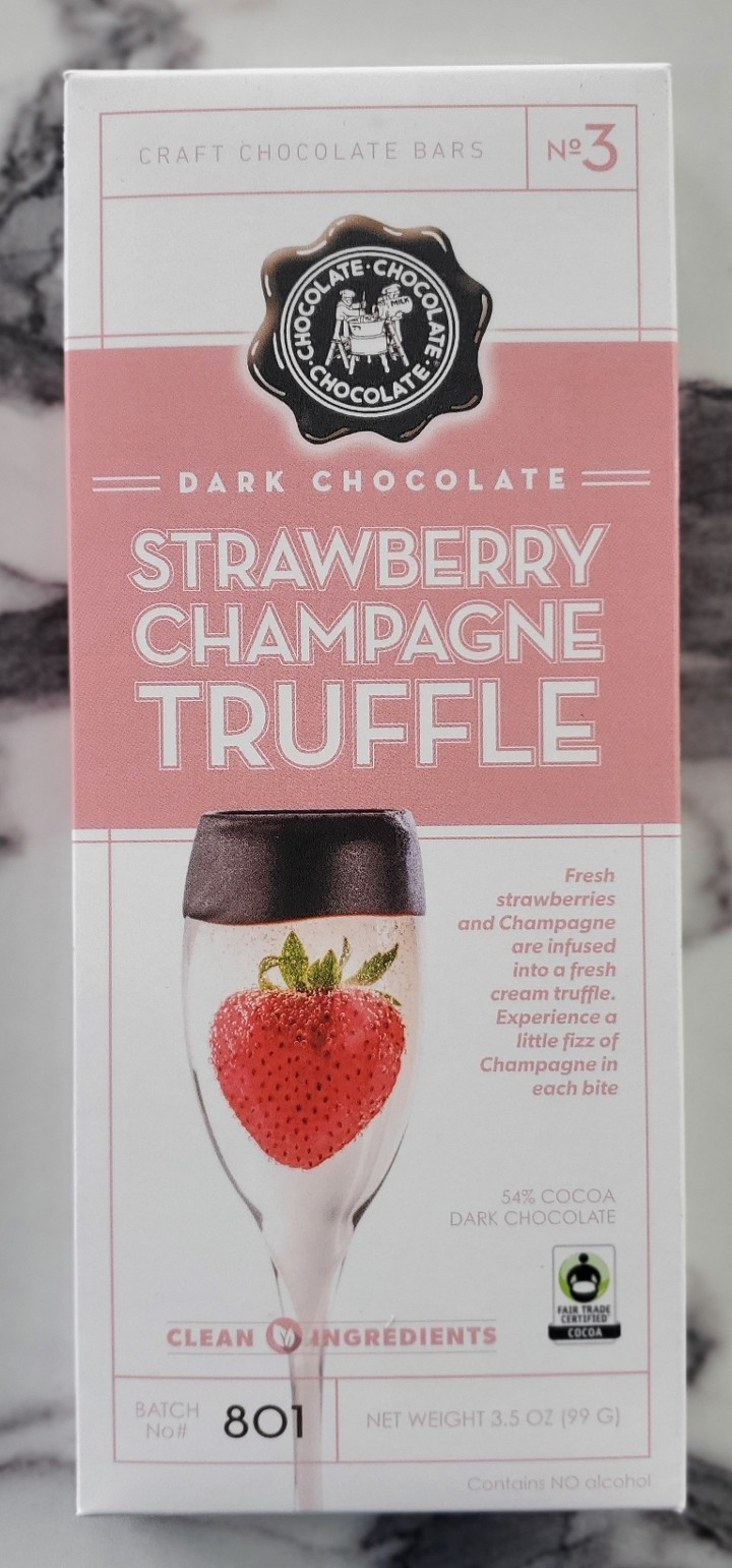 3C Strawberry Champagne Truffle Bar
