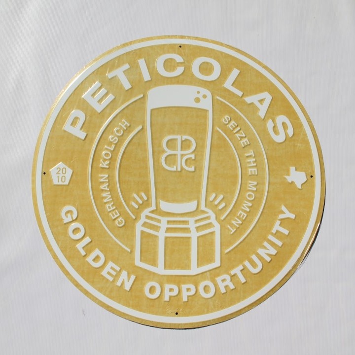 Golden Opportunity Metal Sign- Yellow/ White