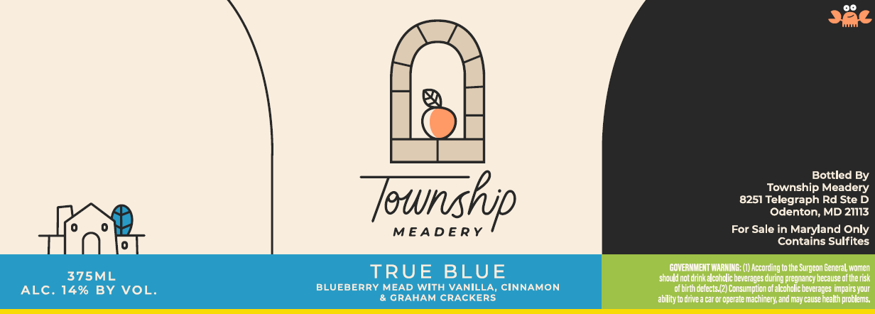 Township Meadery - True Blue 375ml Bottle