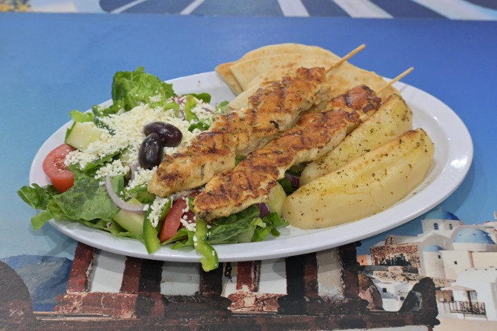 CHICKEN SOUVLAKI PLATTER