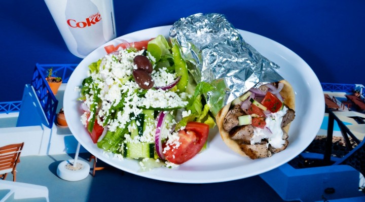 PORK SOUVLAKI COMBO