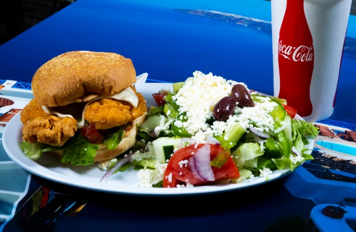 FRIED CHICKEN CHEESE SANDWICH COMBO