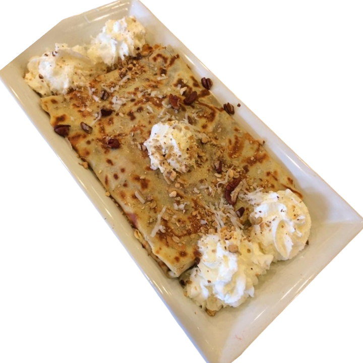 Cream, Honey & Pistachio Crepe