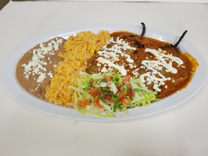 Chiles Rellenos - Stuffed Poblanos