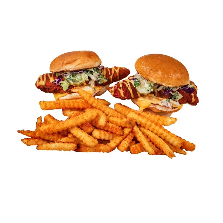 1) 2 Sliders & Fries