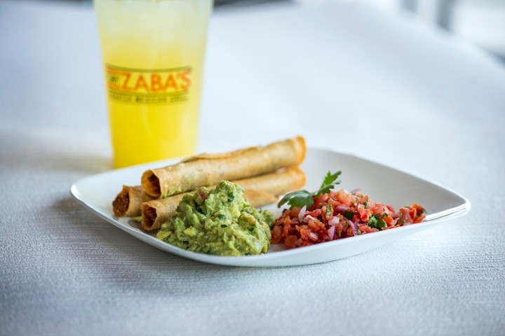 Shredded Beef Taquitos w Salsa and Guac