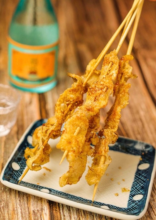 5. Crisp Chicken Skin ( 1 skewer )