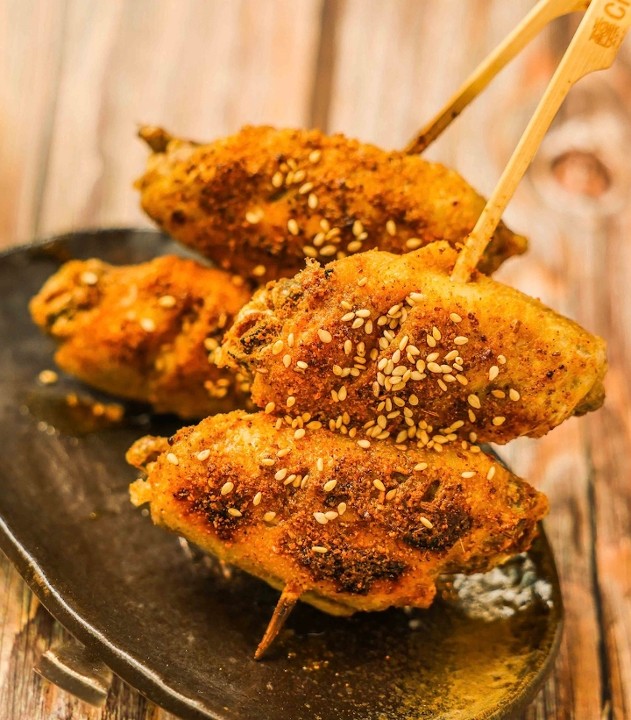 6. Chicken wings  (1 skewer)