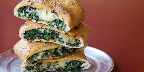 GARLIC SPINACH Stromboli