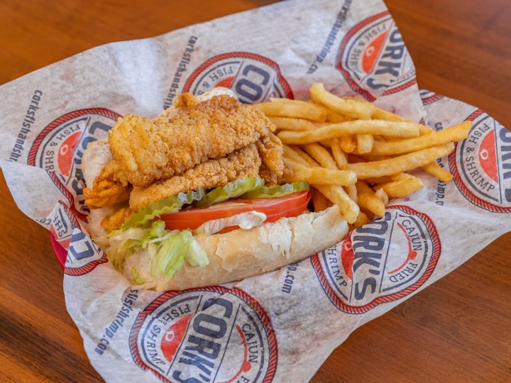 Half Fish Po'boy w/ Fries