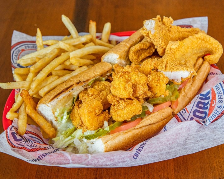 Fish and Shrimp Poboy w/ Fries