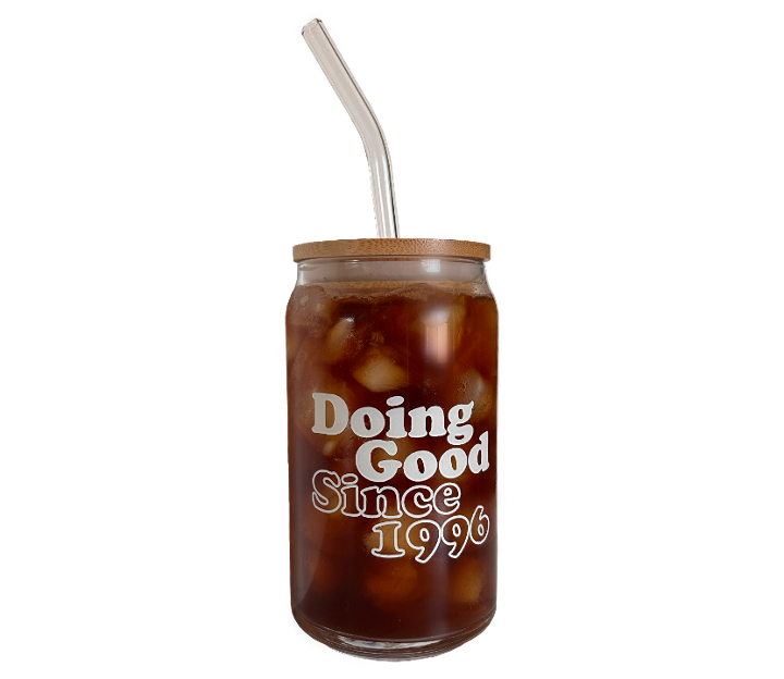 "Doing Good" Glass Soda Can