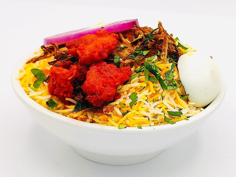 Hyderabadi Chicken 65 Biryani