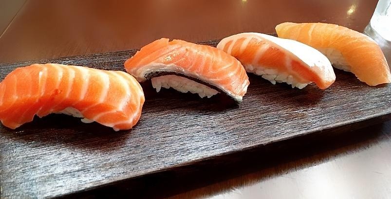 Salmon Four Ways Nigiri