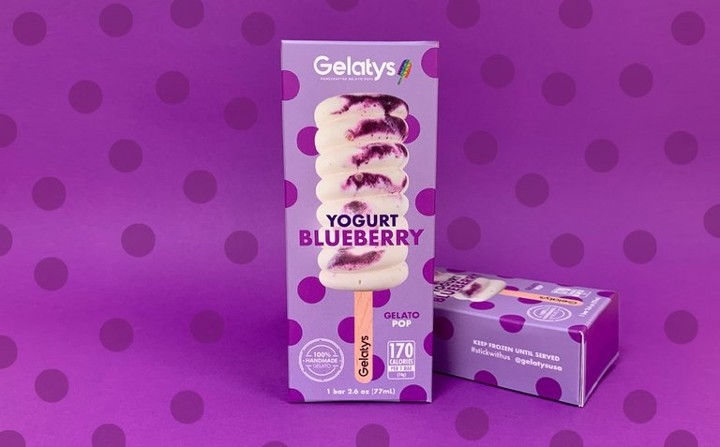 Yogurt Blueberry Gelato Pop