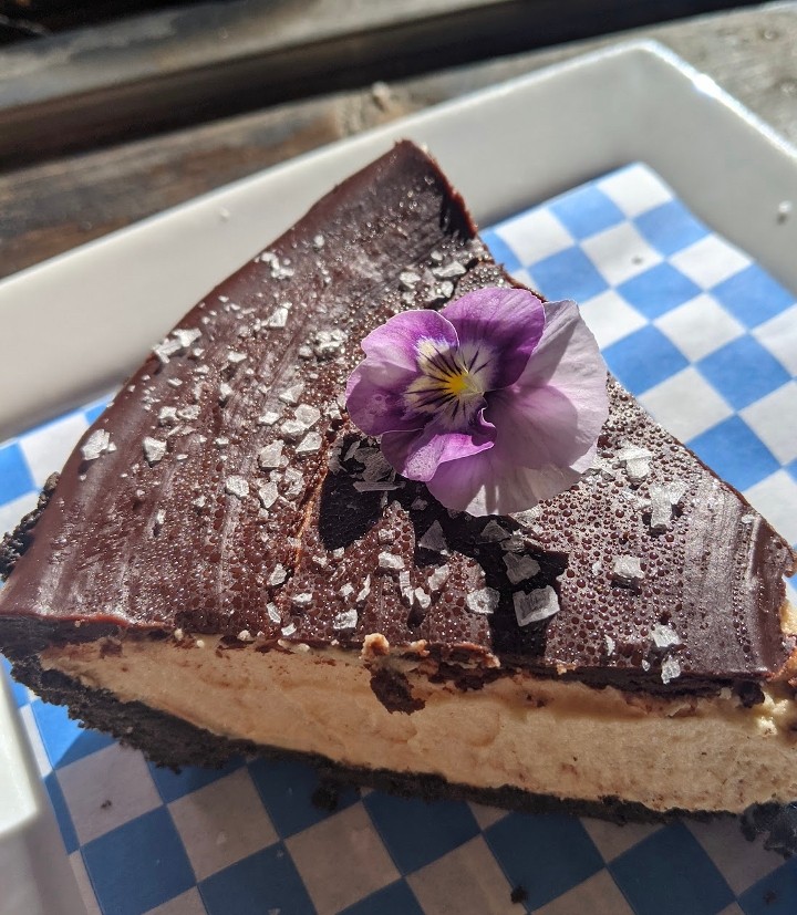 Peanut Butter and Chocolate Pie with Sea Salt