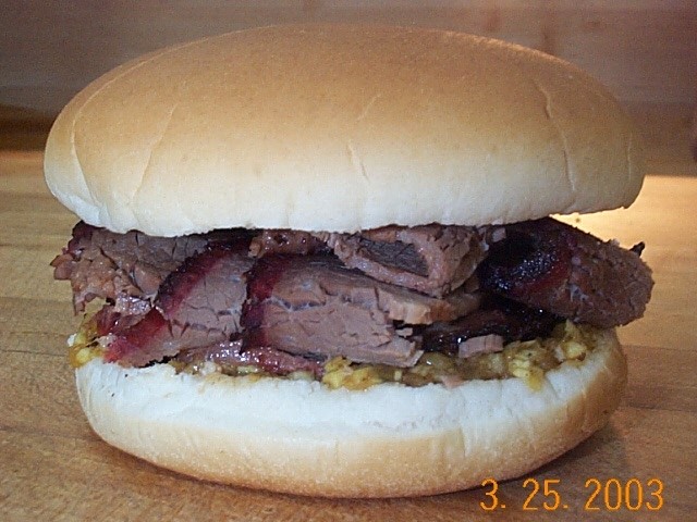 Sliced Brisket Sandwich