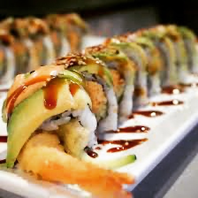 More Than Sushi Roll (crab lump, avocado on top, shrimp tempura inside)