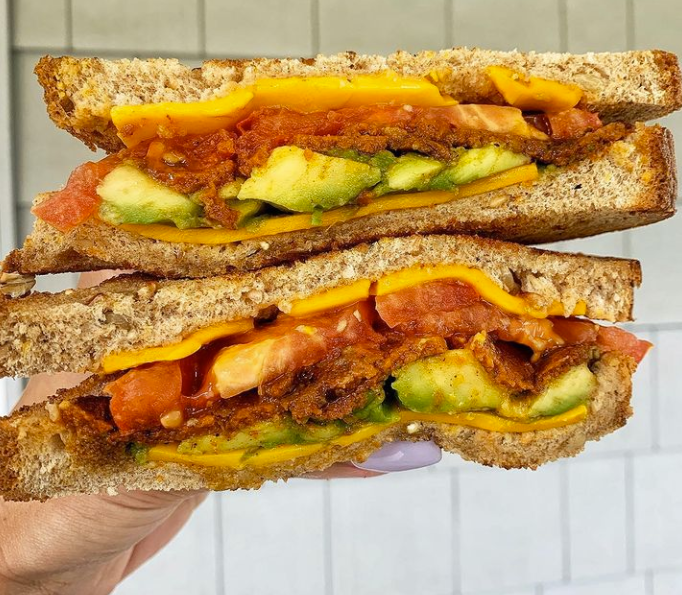 Vegan Avocado Hummus BLT